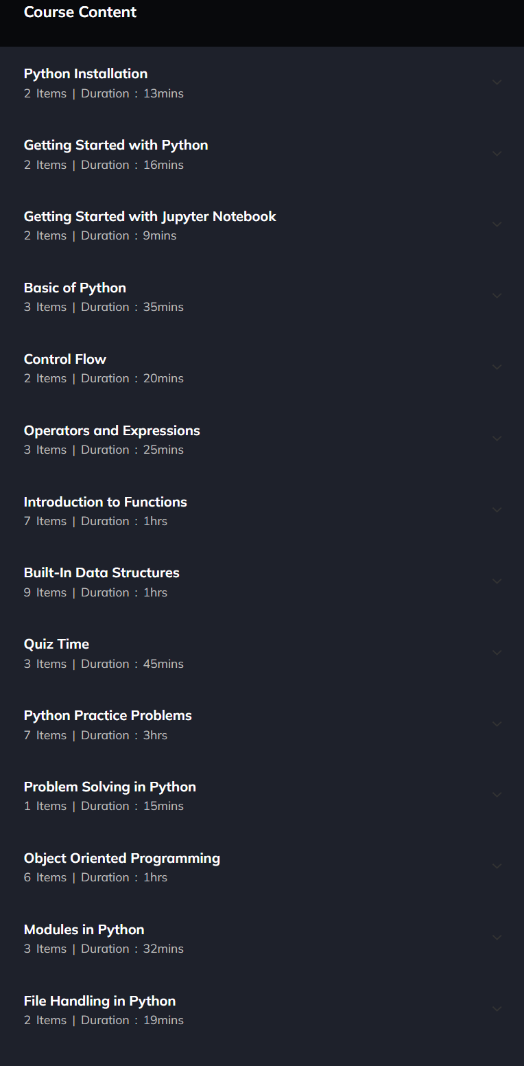Course topics · Coding Blocks — Python Fundamentals 2024-6