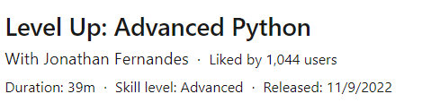 Pictures · Level Up: Advanced Python 2022-11