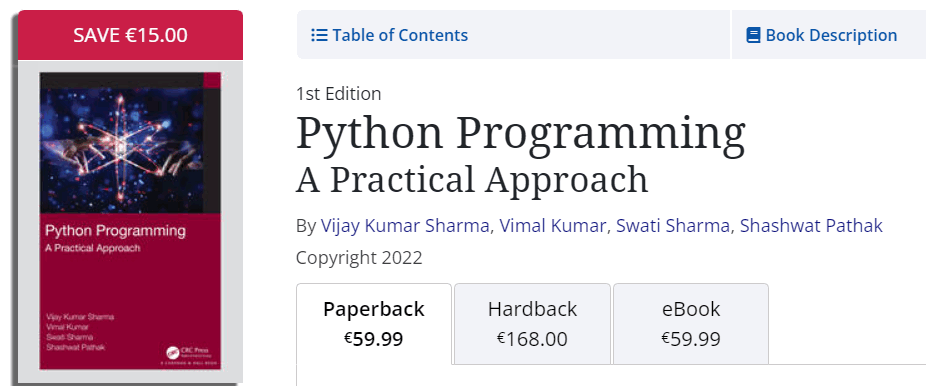 Pictures · CRC Press — Python Programming: A Practical Approach 2022