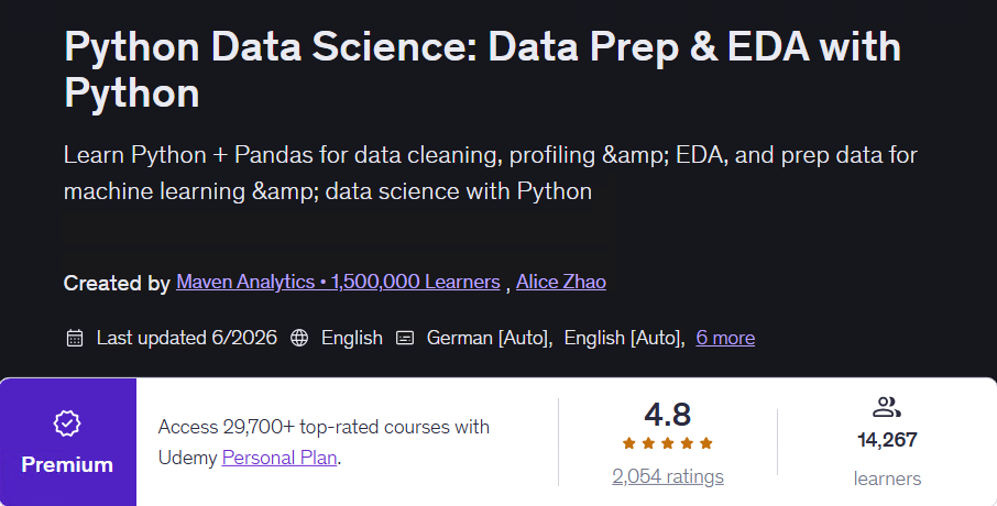 Images · Python Science des données : Data Prep & EDA Python 2026-6