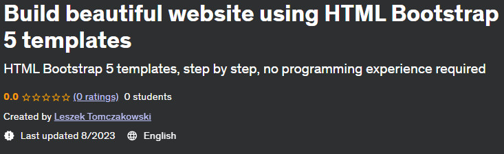 Pictures · Udemy — Build beautiful website using HTML Bootstrap 5 templates 2023-8