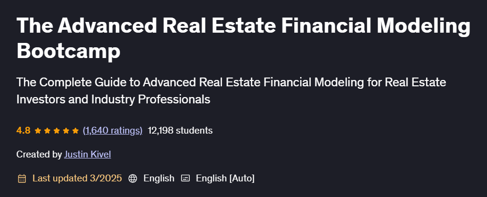 Pictures · Udemy — The Advanced Real Estate Financial Modeling Bootcamp 2025-3
