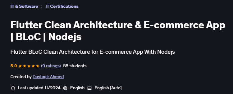 Pictures · Udemy — Flutter Clean Architecture & E-commerce App | BLoC | Nodejs 2024-8