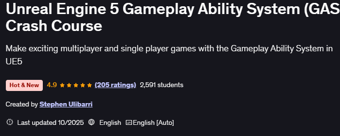 الصور · Unreal Engine 5 نظام القدرة على اللعب (GAS) 2025-10