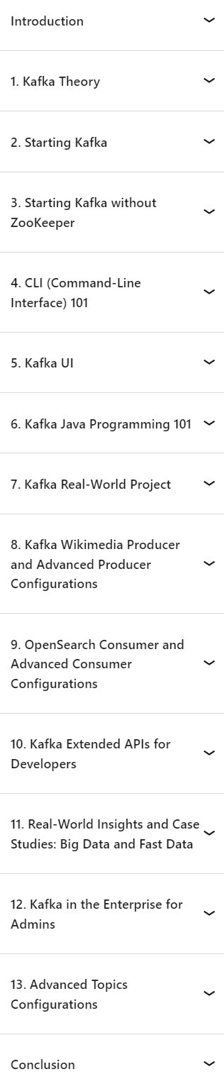 Course topics · LinkedIn — Complete Guide to Apache Kafka for Beginners 2023-10