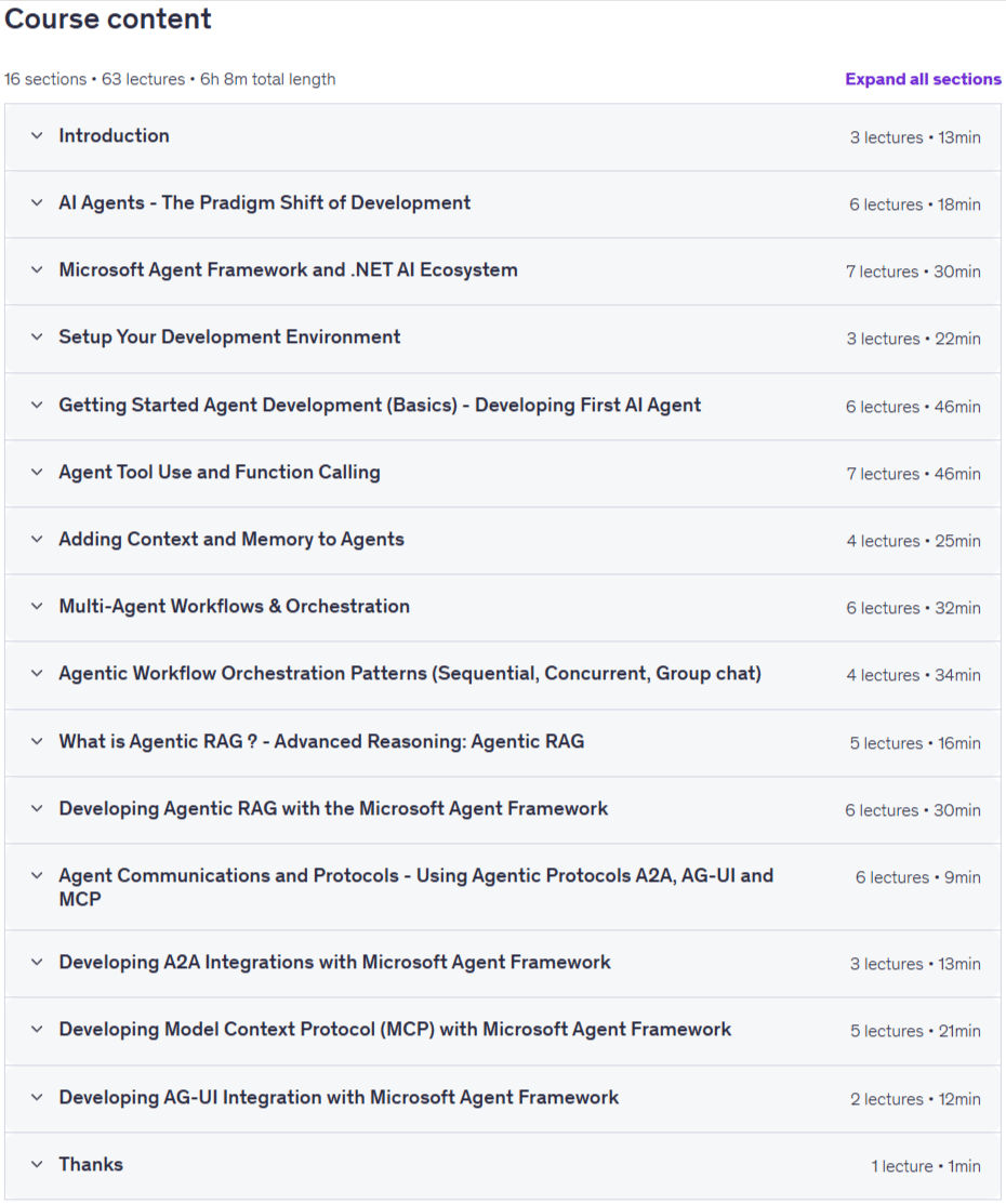Kursthemen · Agentenbasierte KI Entwicklung mit Agent Framework, MCP und .NET 2026-6