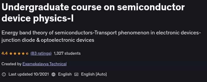 Pictures · Udemy — Undergraduate course on semiconductor device physics-I 2021-10