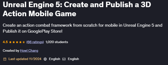 Bilder · Unreal Engine 5: Erstellen und veröffentlichen Sie ein 3D Action Mobile Game 2023-2