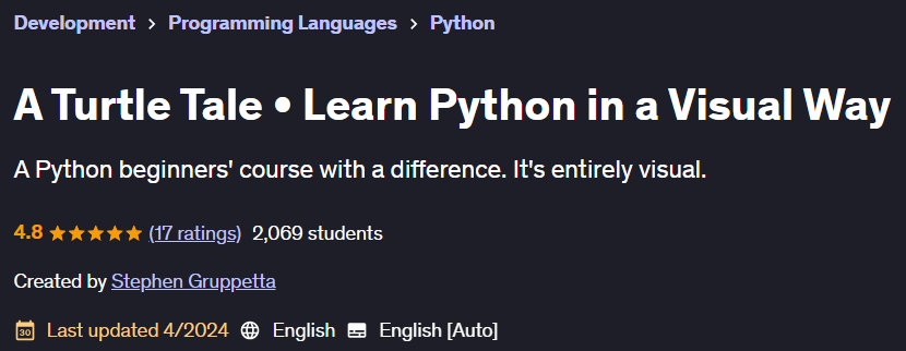 Pictures · A Turtle Tale • Learn Python in a Visual Way 2024-4
