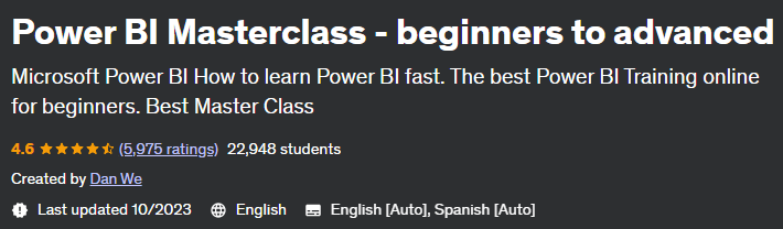 Pictures · Power BI Masterclass – beginners to advanced 2022-2