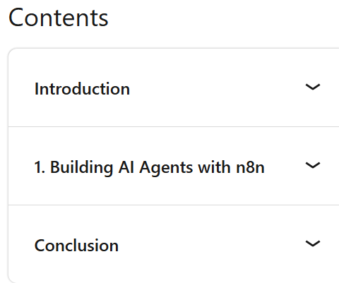 Course topics · Build AI Agents and Automate Workflows with n8n 2025-6
