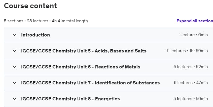 Course topics · Udemy — Master The Fundamentals Of Chemistry (Part 3 of 4) 2022-2