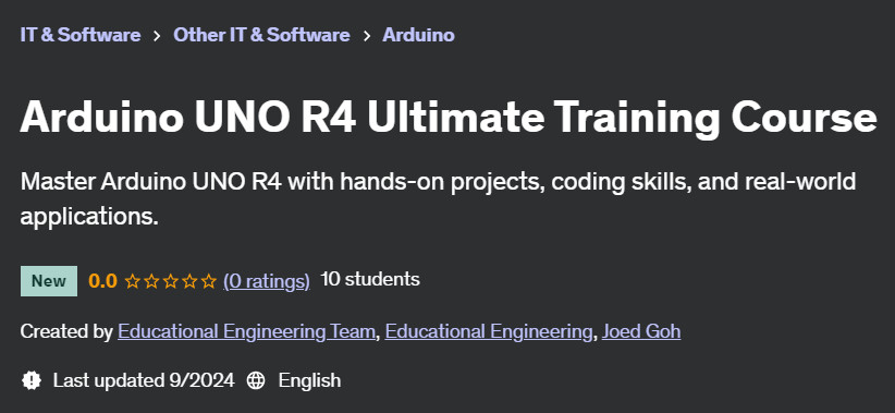 Pictures · Arduino UNO R4 Ultimate Training Course 2024-9