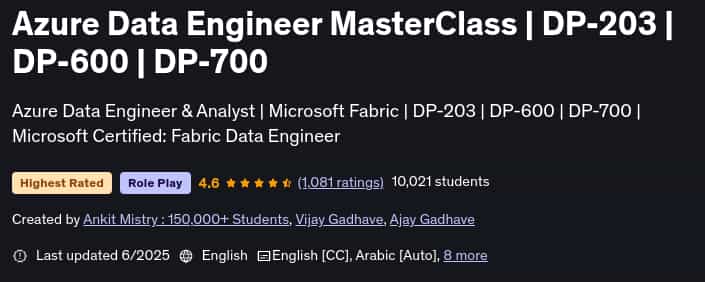 Pictures · Azure Data Engineer MasterClass | DP-203 | DP-600 | DP-700 2025-6