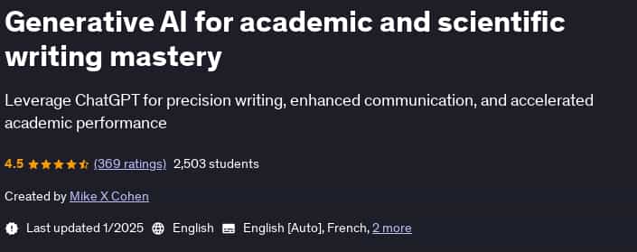 Pictures · Udemy — Generative AI for academic and scientific writing mastery 2025-1