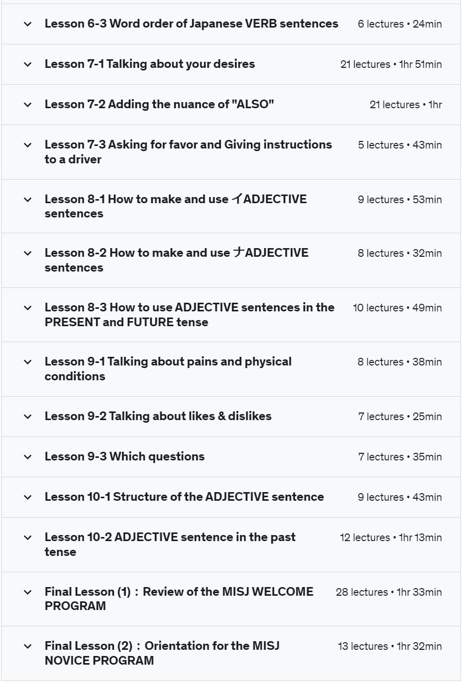 Pictures · Udemy — Japanese for beginners based on MISJ WELCOME PROGRAM 2021-11