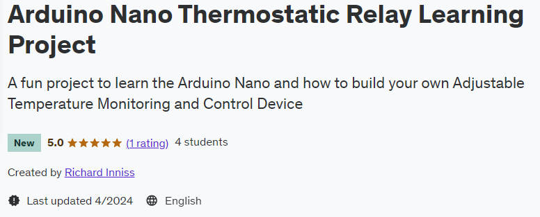 Pictures · Udemy — Arduino Nano Thermostatic Relay Learning Project 2024-4