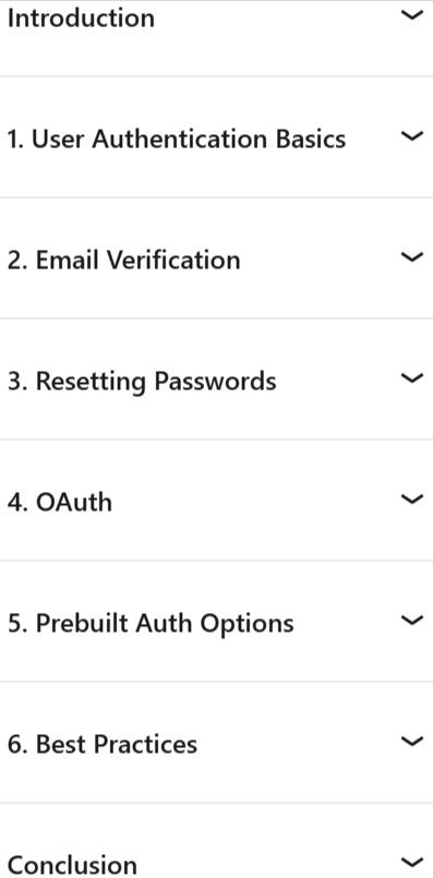 Course topics · React: Authentication 2025-5