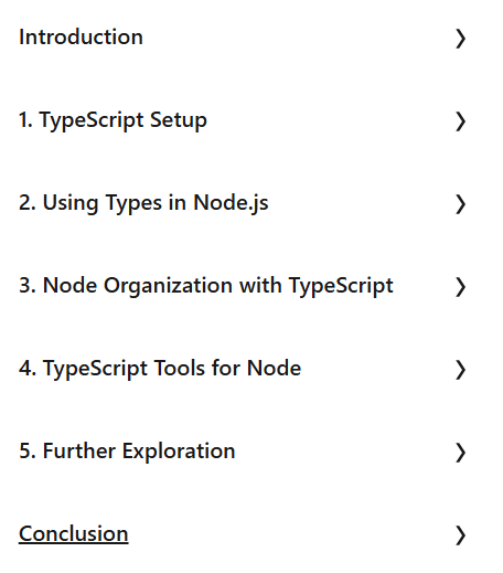 Course topics · TypeScript for Node.js Developers 2025-1