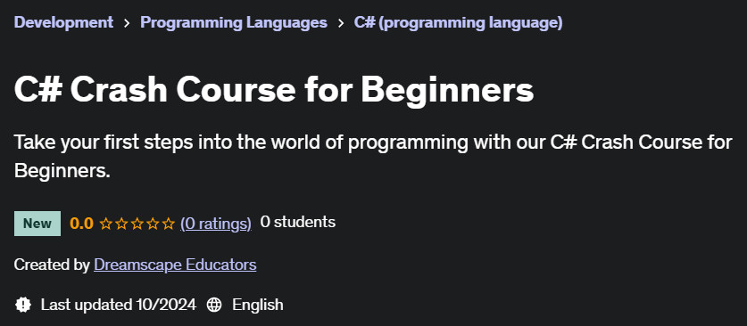 Pictures · C# Crash Course for Beginners 2024-10