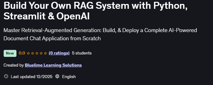 Pictures · Udemy — Build Your Own RAG System with Python, Streamlit & OpenAI 2025-12