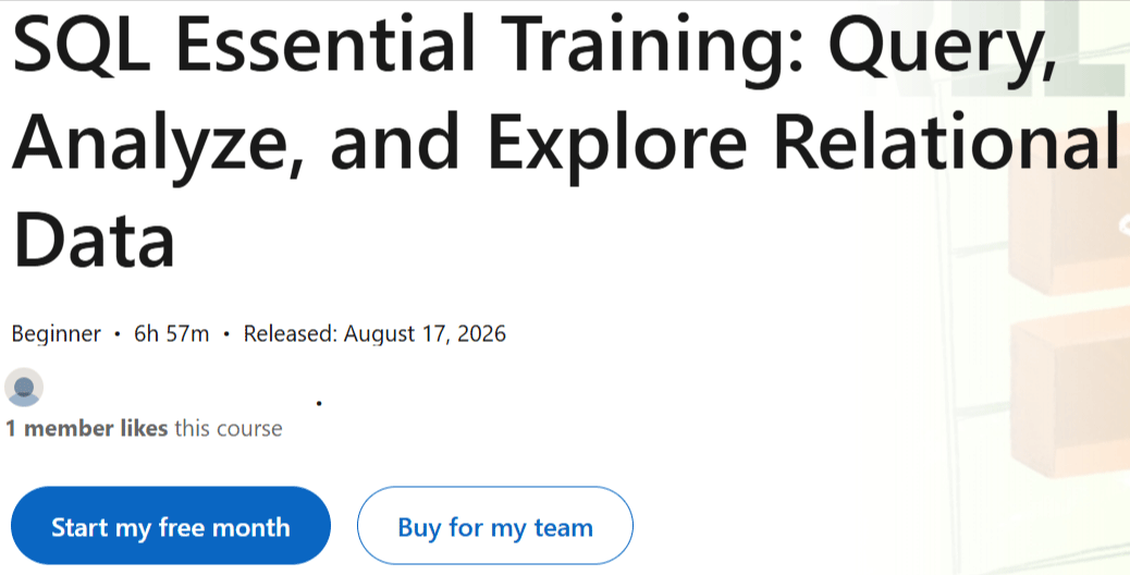 Bilder · LinkedIn – SQL Essential Training: Query, Analyse und Explore Relational Data 2026-8