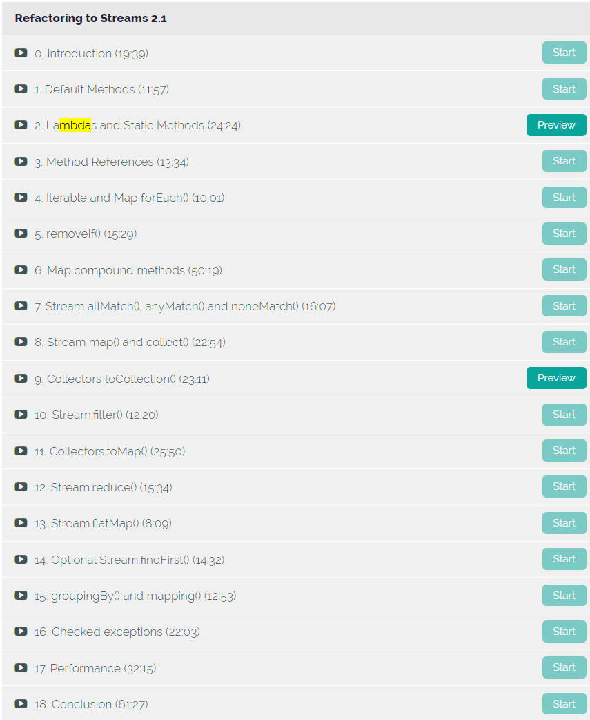 Course topics · JavaSpecialists — Refactoring to Streams 2.1 2020-9