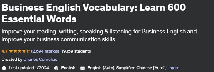 Pictures · Udemy — Business English Vocabulary: Learn 600 Essential Words 2023-2