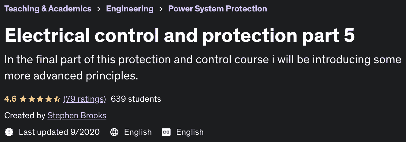 Pictures · Udemy — Electrical control and protection part 5 2020-9