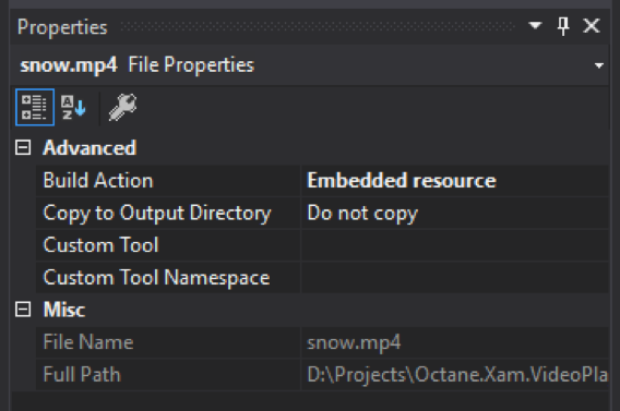 Pictures · Octane Video Player v2.1.0 for Xamarin