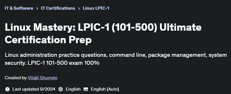 Pictures · Udemy — Linux Mastery: LPIC-1 (101-500) Ultimate Certification Prep 2024-9
