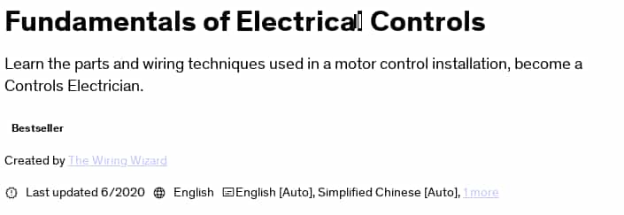 Pictures · Udemy — Fundamentals of Electrical Controls 2020-6