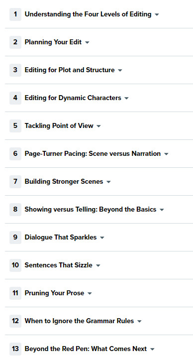 Course topics · Thegreatcourses — Effective Editing: How to Take Your Writing to the Next Level 2021-8