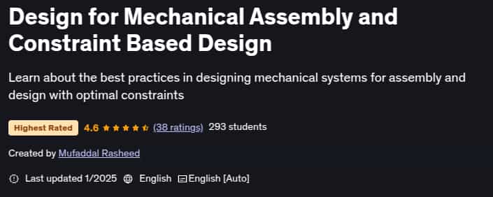 Pictures · Udemy — Design for Mechanical Assembly and Constraint Based Design 2025-1
