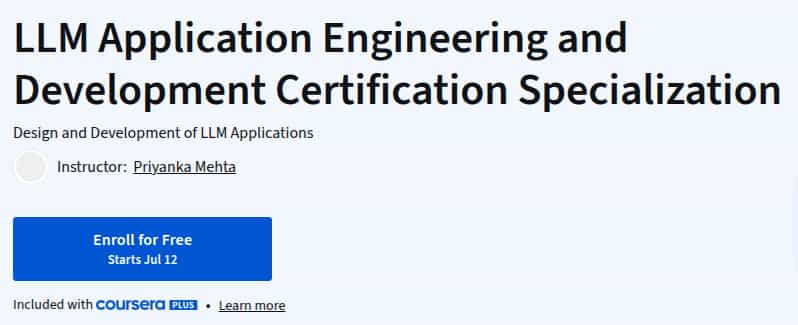 Pictures · Coursera — LLM Application Engineering and Development Certification Specialization 2025-7