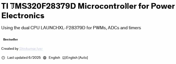 Pictures · Udemy — TI TMS320F28379D Microcontroller for Power Electronics 2025-6