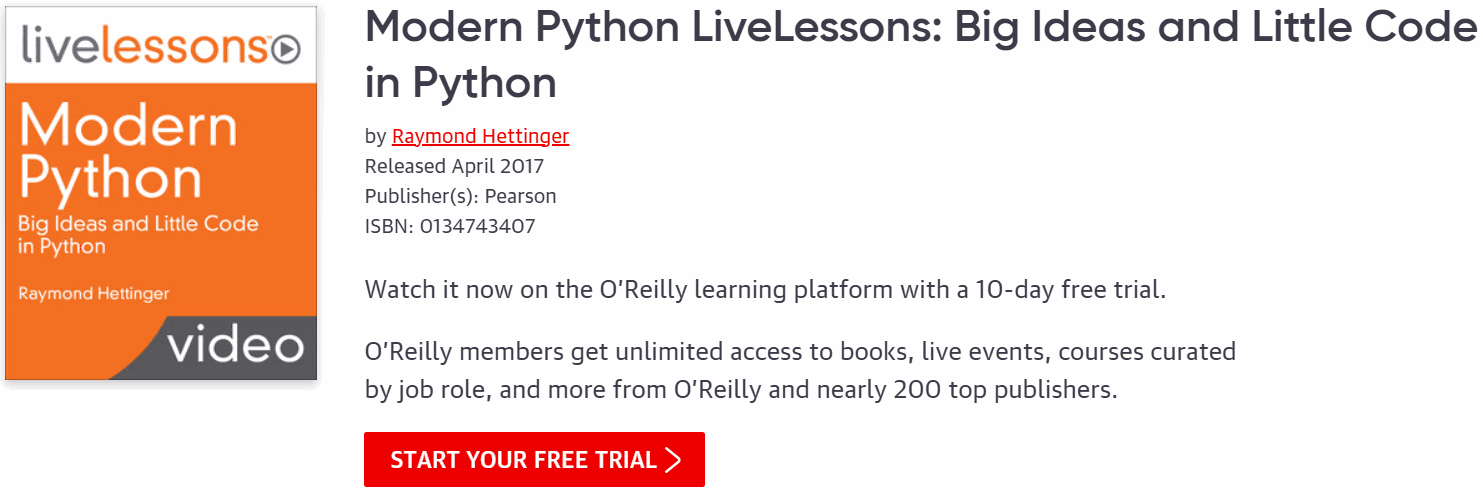 Pictures · Oreilly – Modern Python LiveLessons: Big Ideas and Little Code in Python 2022-8