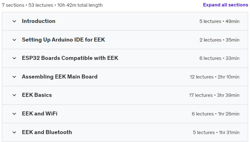 Course topics · ESP32 By Example 2024-2