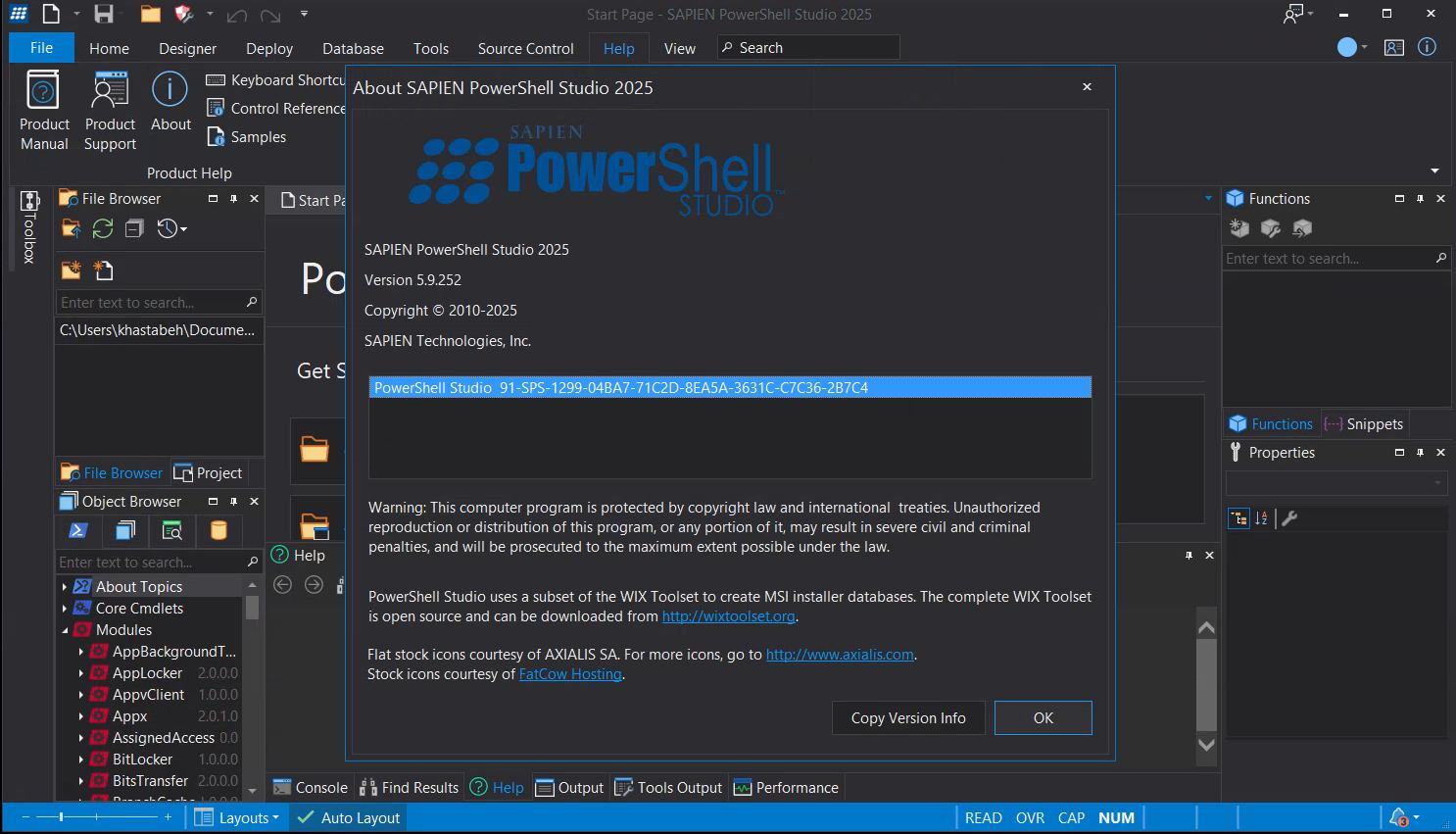 画像 · SAPIEN PowerShell スタジオ 2026 V5 です。10.271 x64