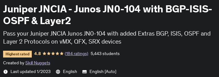 Pictures · Udemy — Juniper JNCIA – Junos JN0-104 with BGP-ISIS-OSPF & Layer2 2023-1