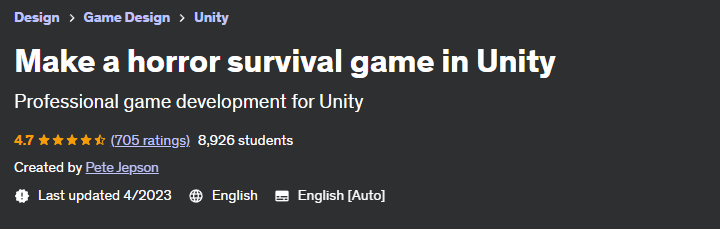 Pictures · Udemy — Make a horror survival game in Unity 2022-12