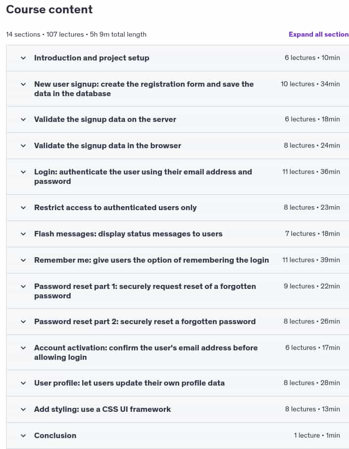 Course topics · Build a Complete Registration and Login System using PHP MVC 2023-11