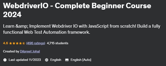 Pictures · WebdriverIO – Complete Beginner Course 2024 2023-6