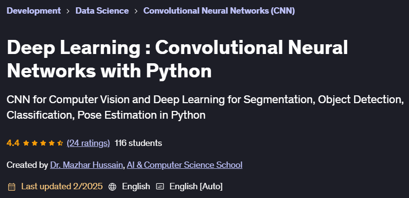 Pictures · Udemy — Deep Learning : Convolutional Neural Networks with Python 2025-2