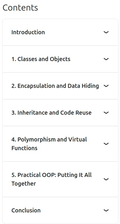 Course topics · Object-Oriented Programming with C++ 2025-2