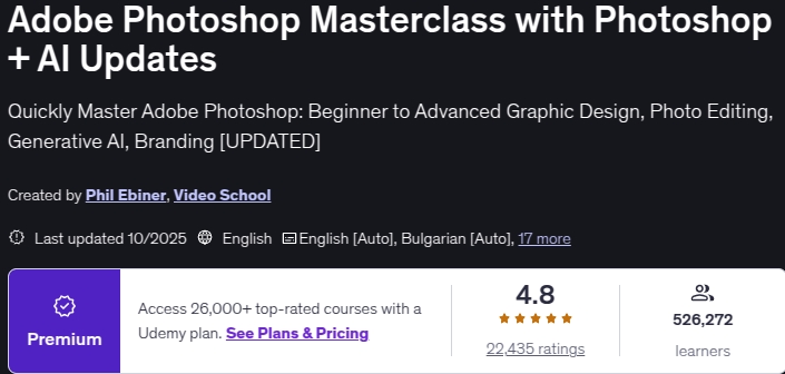 Imágenes · Adobe Photoshop curso completo Con Photoshop + AI Actualizaciones 2025-10