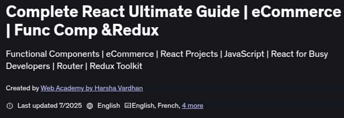 Pictures · Udemy — Complete React Ultimate Guide | eCommerce | Func Comp &Redux 2025-7