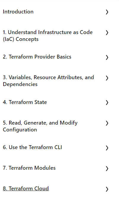 Course topics · LinkedIn — HashiCorp Certified: Terraform Associate (003) Cert Prep by KodeKloud 2024-6