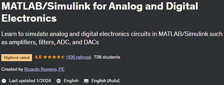 Pictures · Udemy — MATLAB/Simulink for Analog and Digital Electronics 2022-10