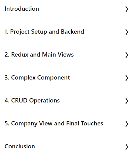 Course topics · Create a CRM Mobile Application with React Native 2024-2